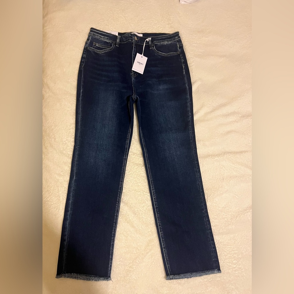 Vervet Leona Super High-Rise Stretch Straight Jeans NWT